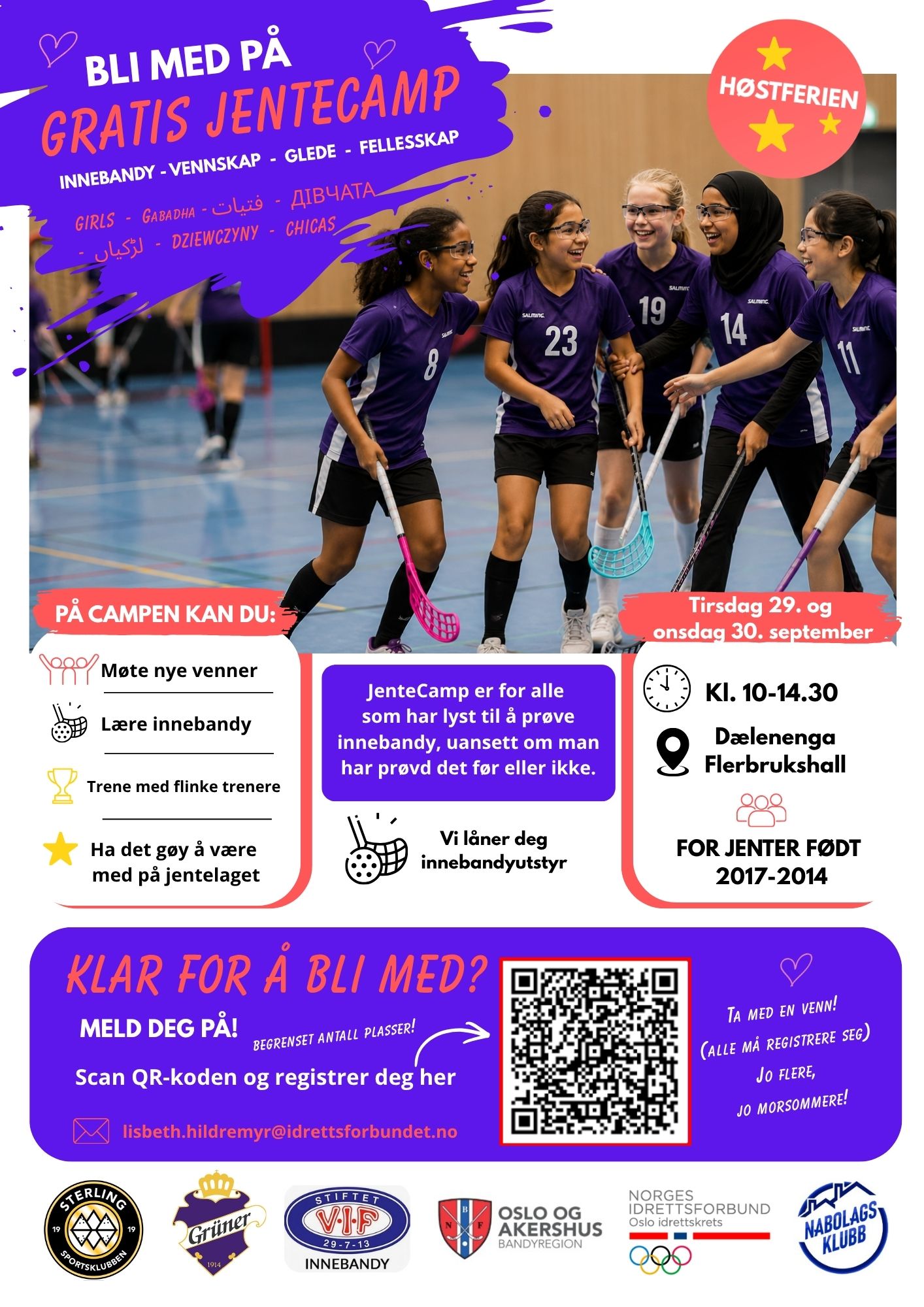 Image for Innebandycamp for jenter i høstferien