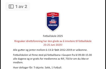 Tine fotballskole 2025!