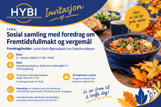 Sosial samling med foredrag om fremtidsfullmakt og vergemål
