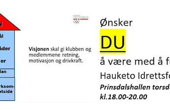 Ønsker DU å være med å forme Hauketo Idrettsforening (HIF)?
