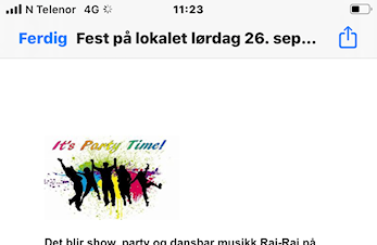 Fest på lokalet 26.09.2020 AVLYST