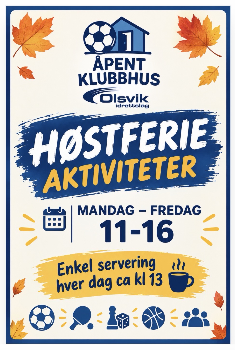 Image for Åpent klubbhus - Høstferien