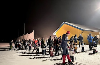 Resultatliste fra kveldens lysløyperenn.