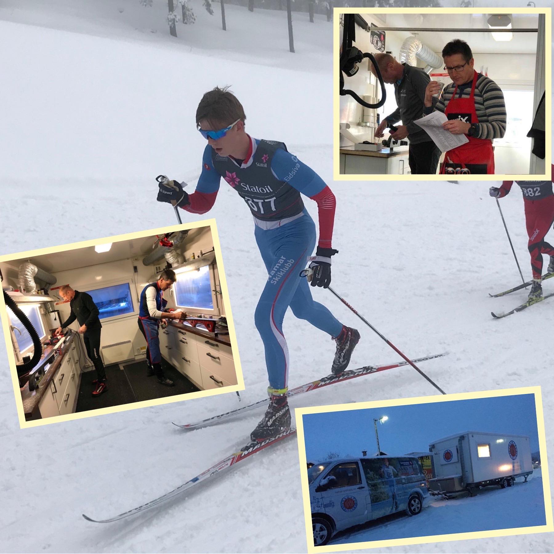 Slip av ski og skiklubbens smøretjenester på juniorrenn