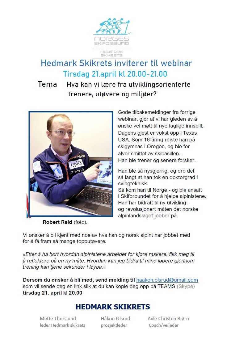 Webinar: Hva kan vi lære fra utviklingsorienterte trenere, utøvere og miljøer?