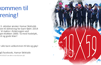Skitrening for barn, oppstart tirsdag 13. oktober i Ankerskogen