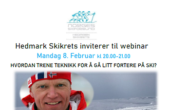 Webinar i kveld med Audun Svartdal: Hvordan trene teknikk for å gå litt fortere på ski?