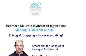 Skismøring - lær av en av de beste! Mandag 17. oktober kl. 20.00