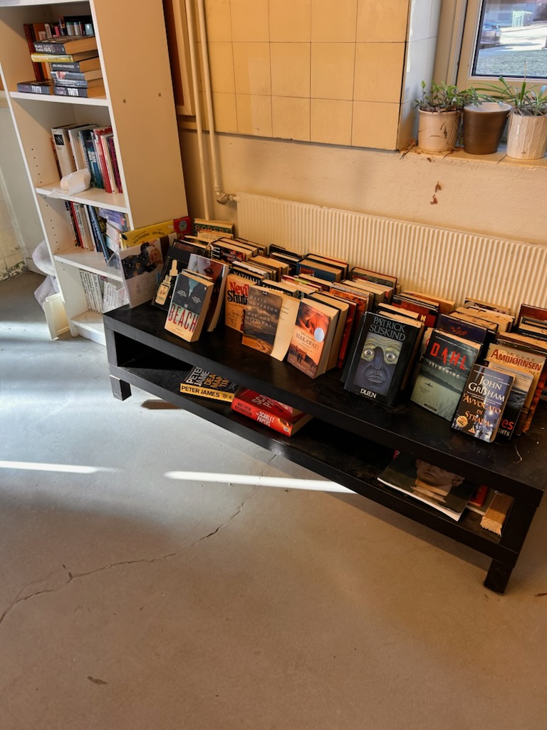 "Bilblioteket" på vaskeriet