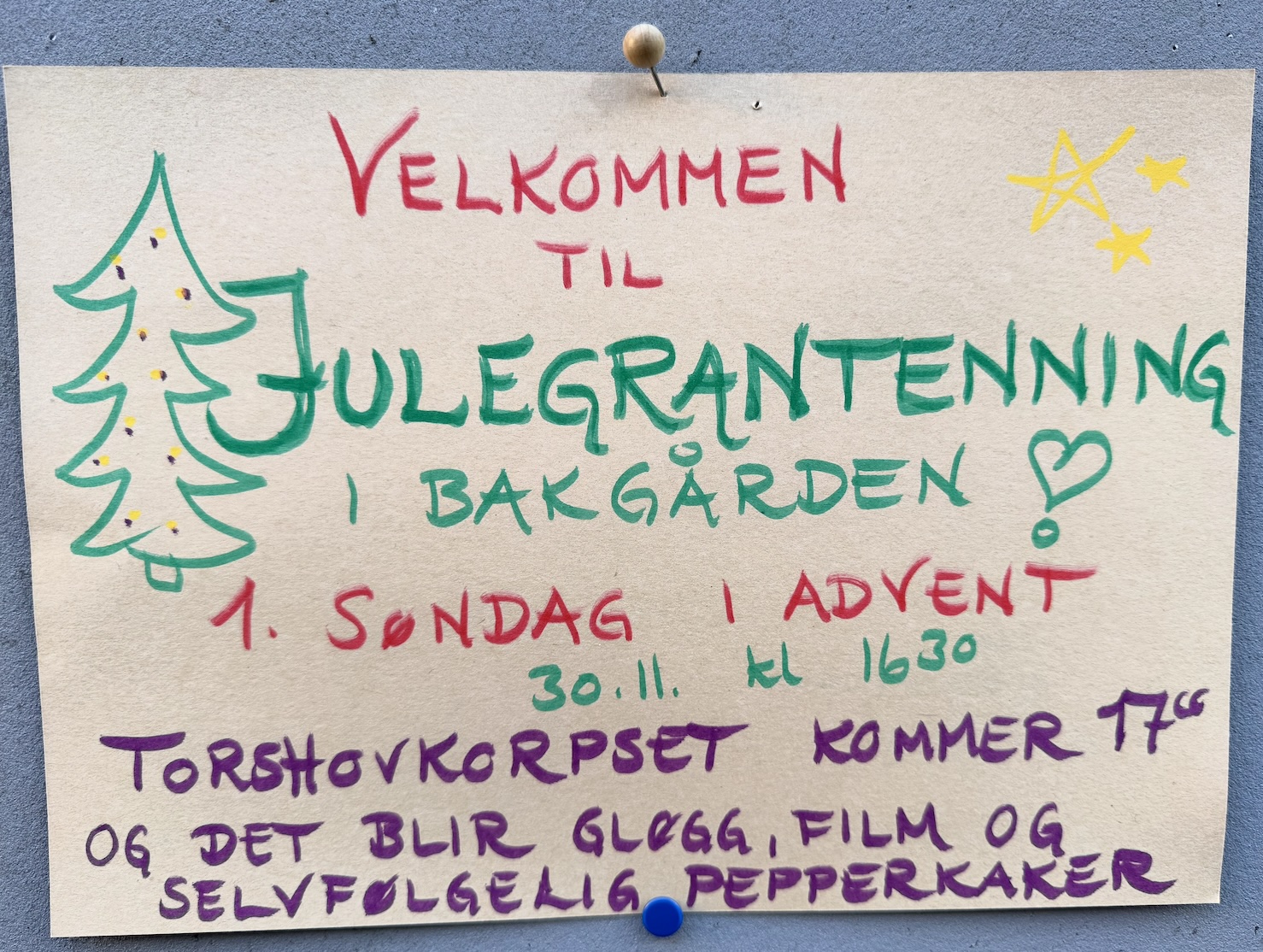 Julegrantenning søndag 30. november