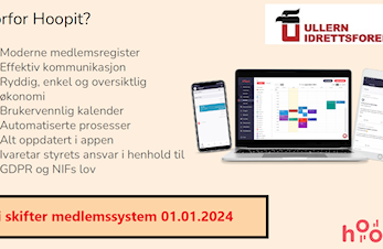 Ullern skifter medlemssystem fra 01.01.2024
