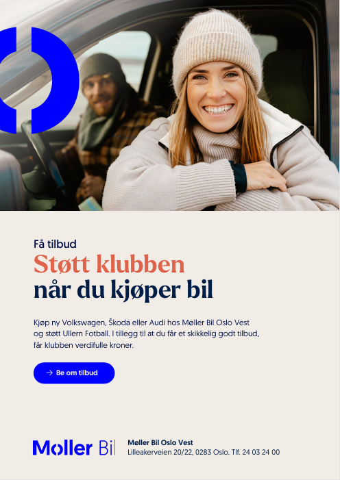 Støtt Ullern Fotball når du kjøper ny bil hos Møller Bil Oslo Vest