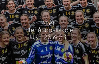 Aker Elitehåndballskole uke 26 og 33 - jenter & gutter født 2005-2007