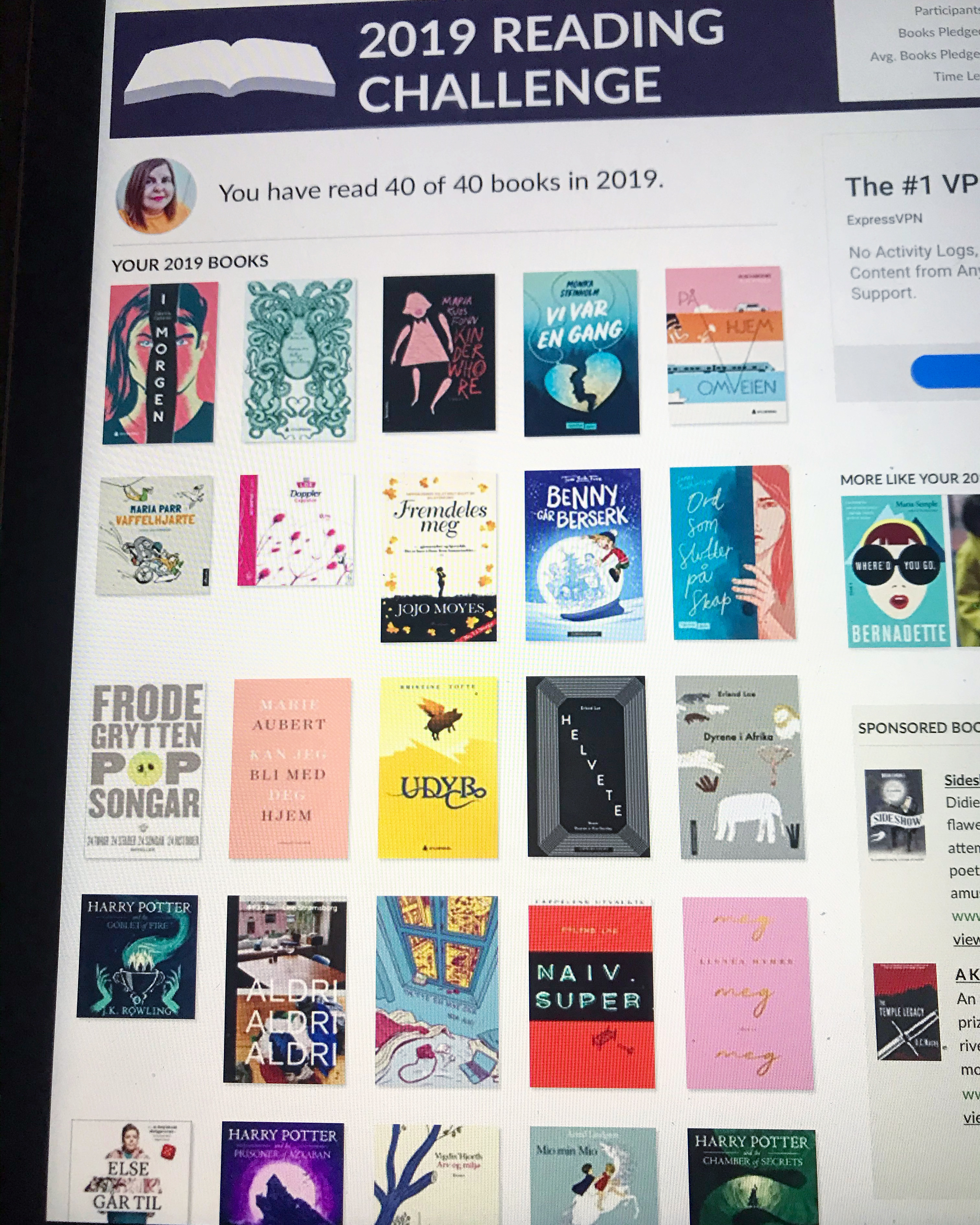 40 bøker på tre måneder