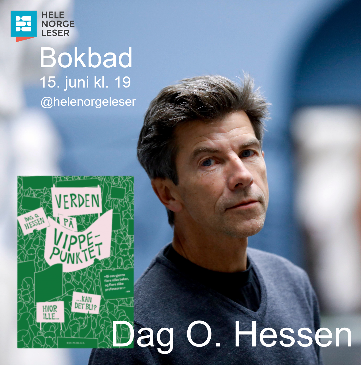 Bokbad med Dag O. Hessen 15. juni!