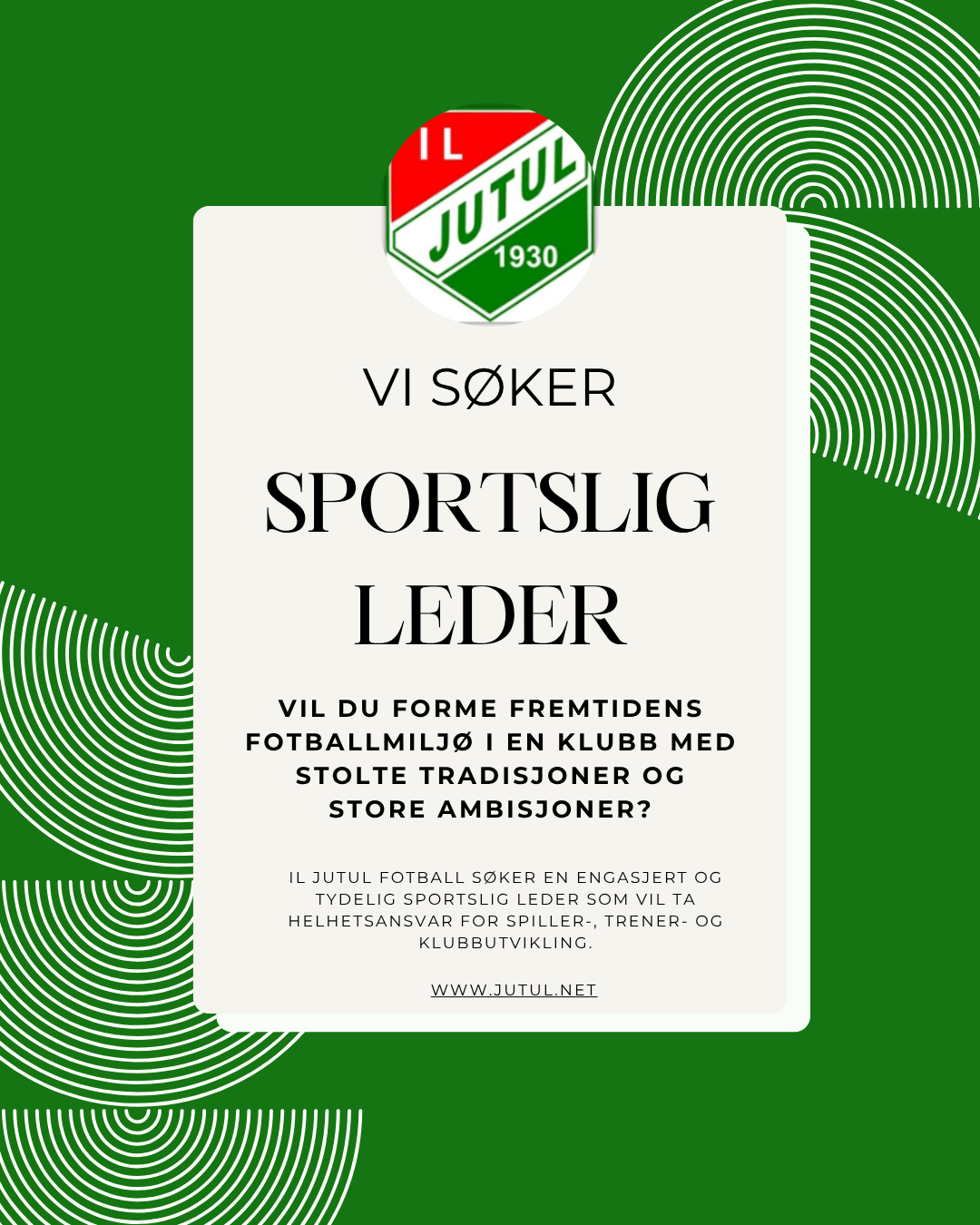 Image for Vi søker Sportslig Leder!