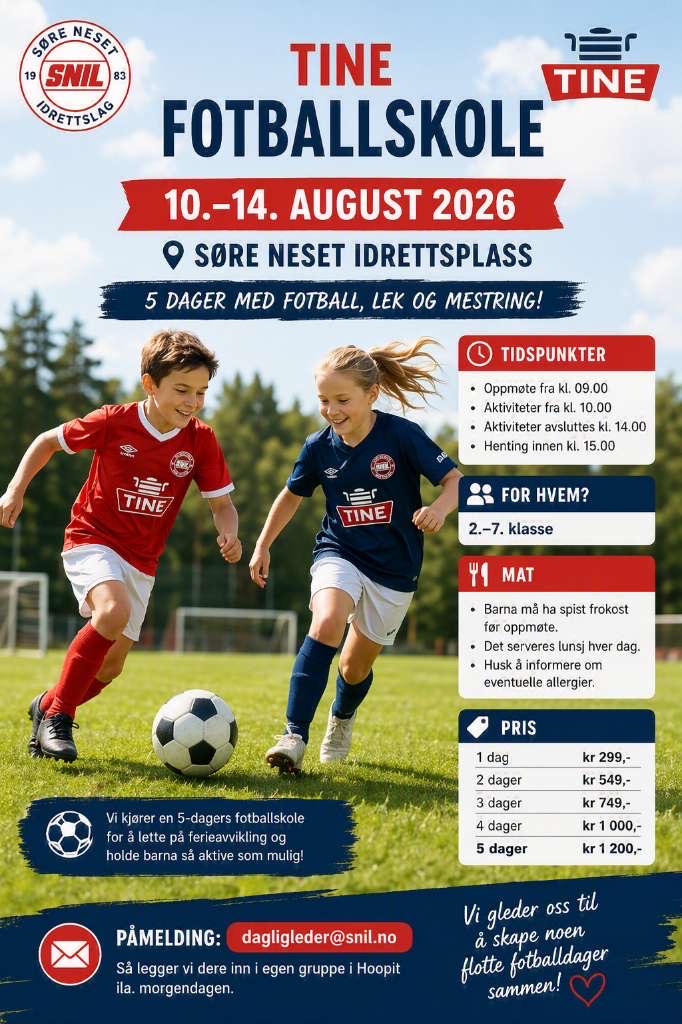 Image for Tine Fotballskole August 2026