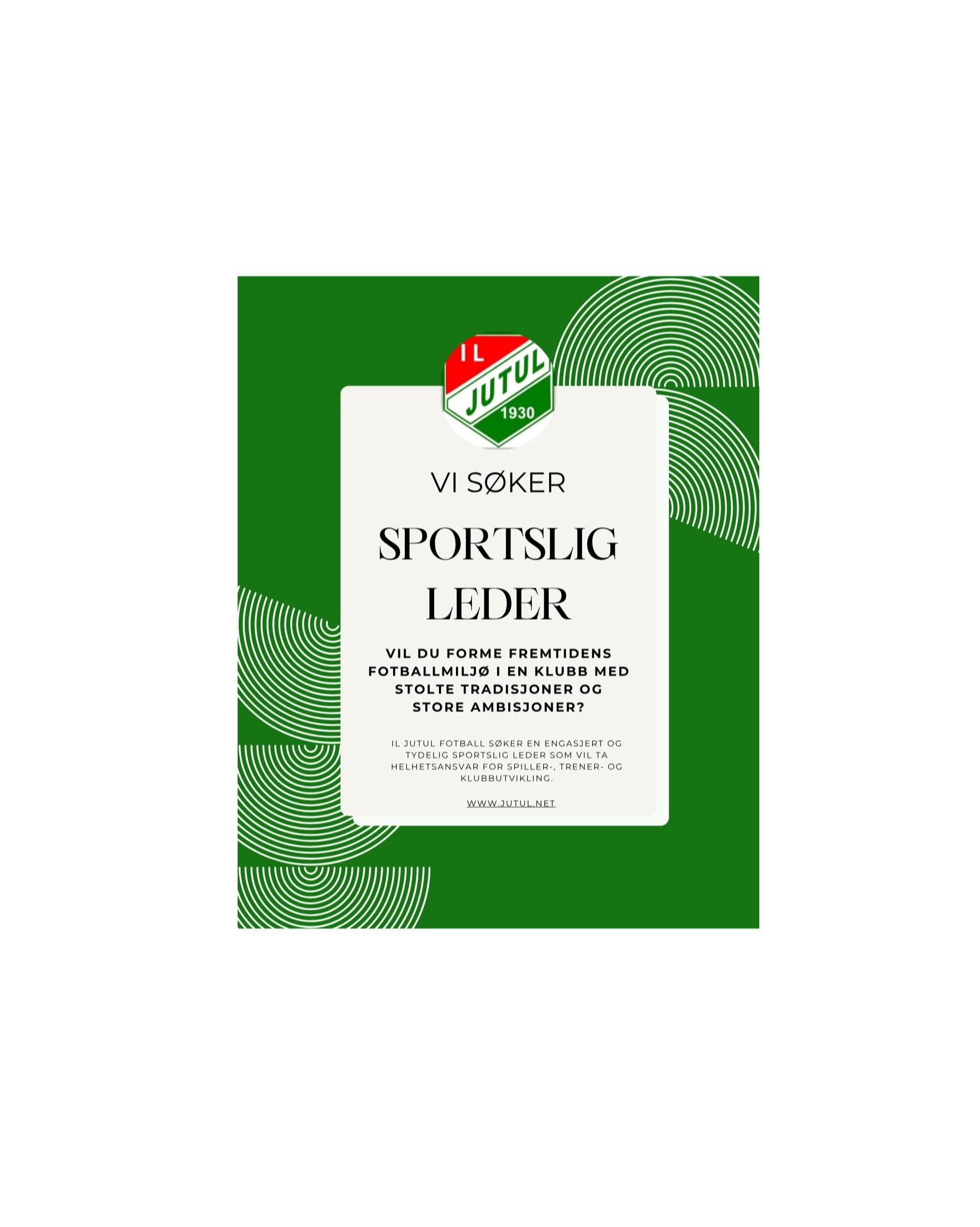 Image for Vi søker Sportslig Leder!