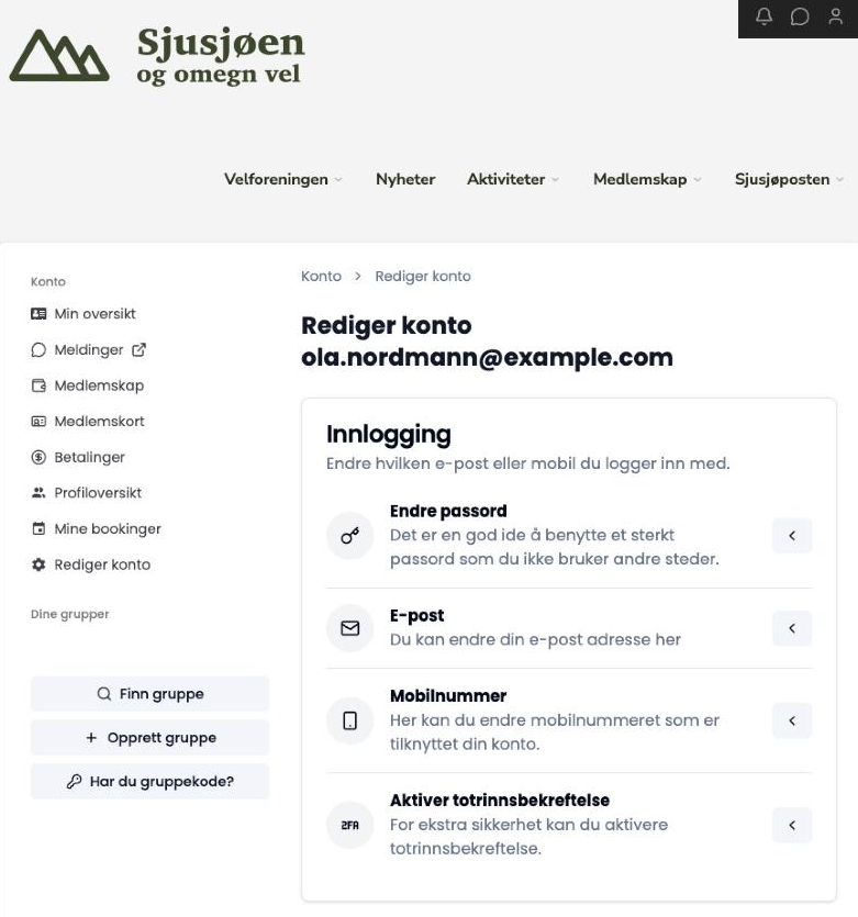 Hjelp oss å holde din medlemsinformasjon oppdatert!