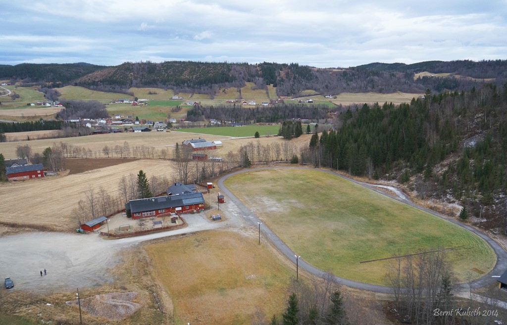 Flyfoto over Granlund og Hersjøhytta