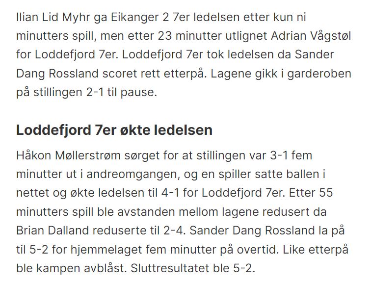 Bortekamp mot Loddefjord 19.10.