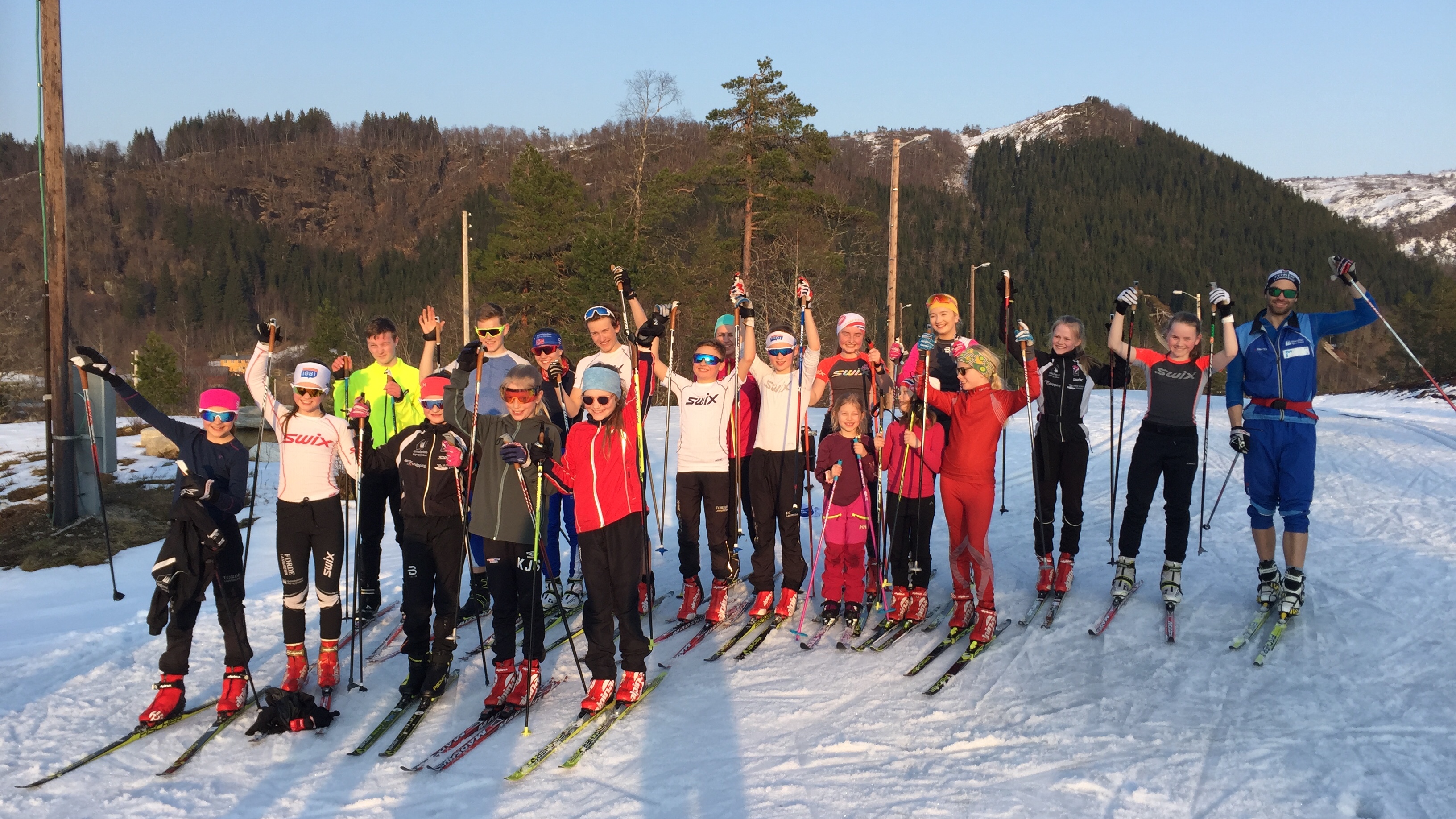 Sesongens siste skitrening på Langeland