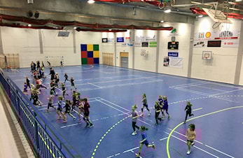 Første dag, Horghallen Håndballskole vinterferien 2019