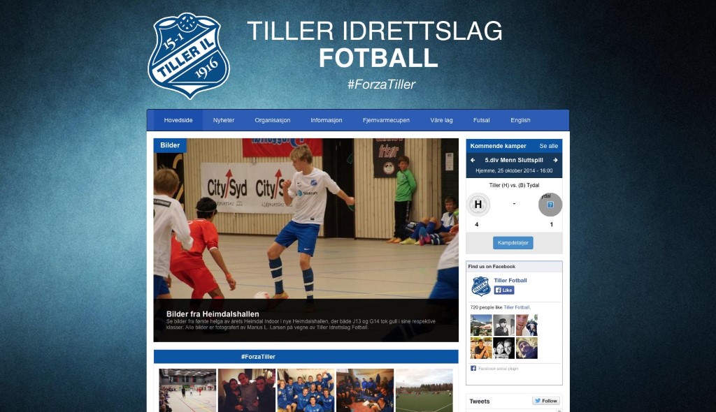 Nye hjemmesider til Tiller Fotball