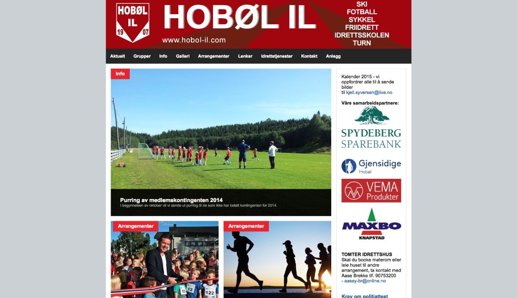 Nye hjemmesider til Hobøl IL