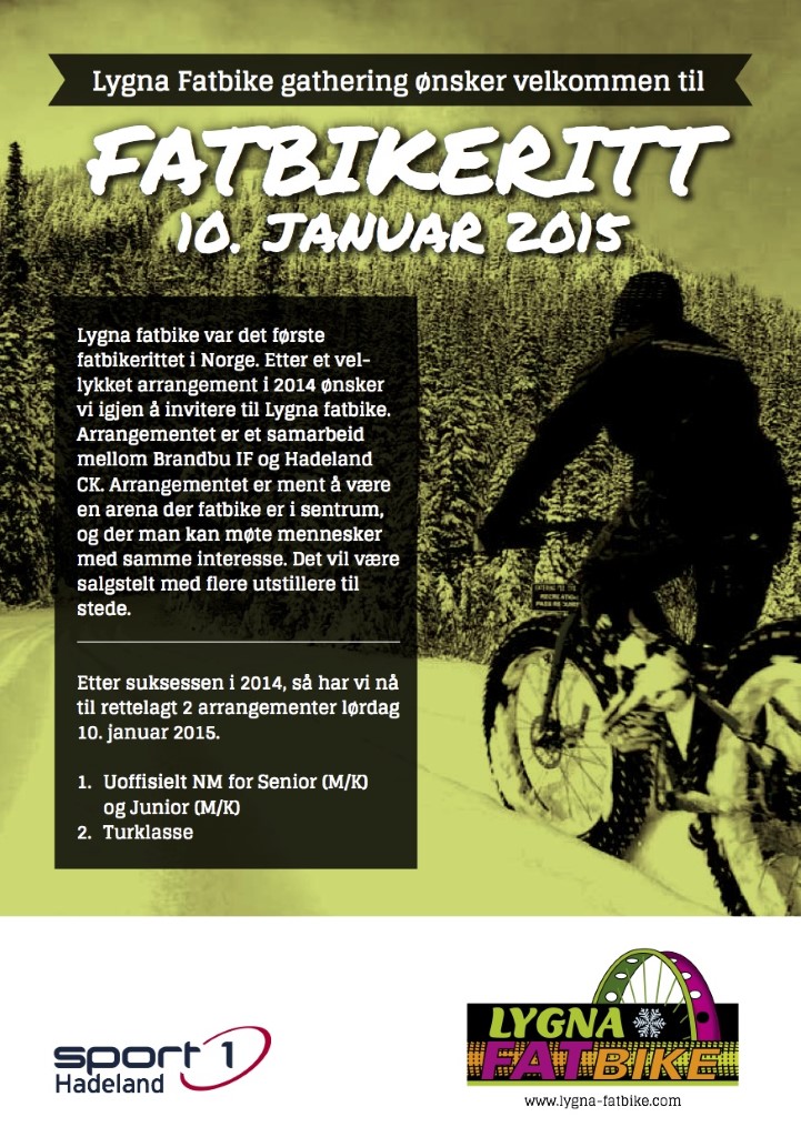 Fatbike NM arrangeres på Lygna