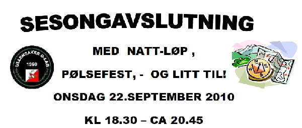 Sesongavslutning onsdag 22.september