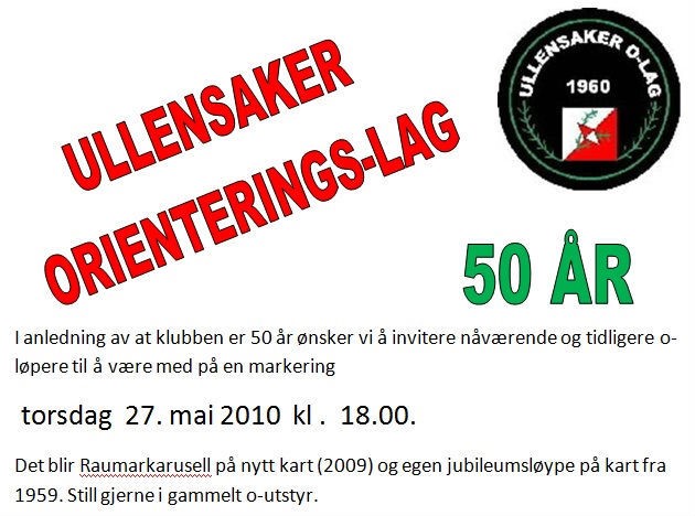 Jubileumsarrangement - torsdag 27.mai 2010