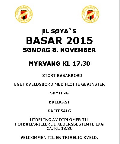 Basar søndag 8. november