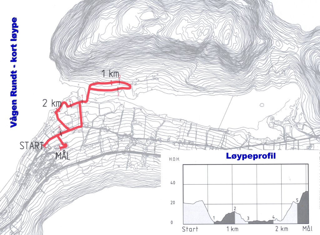 Løypebeskrivelse Vågen Rundt - Stafett
