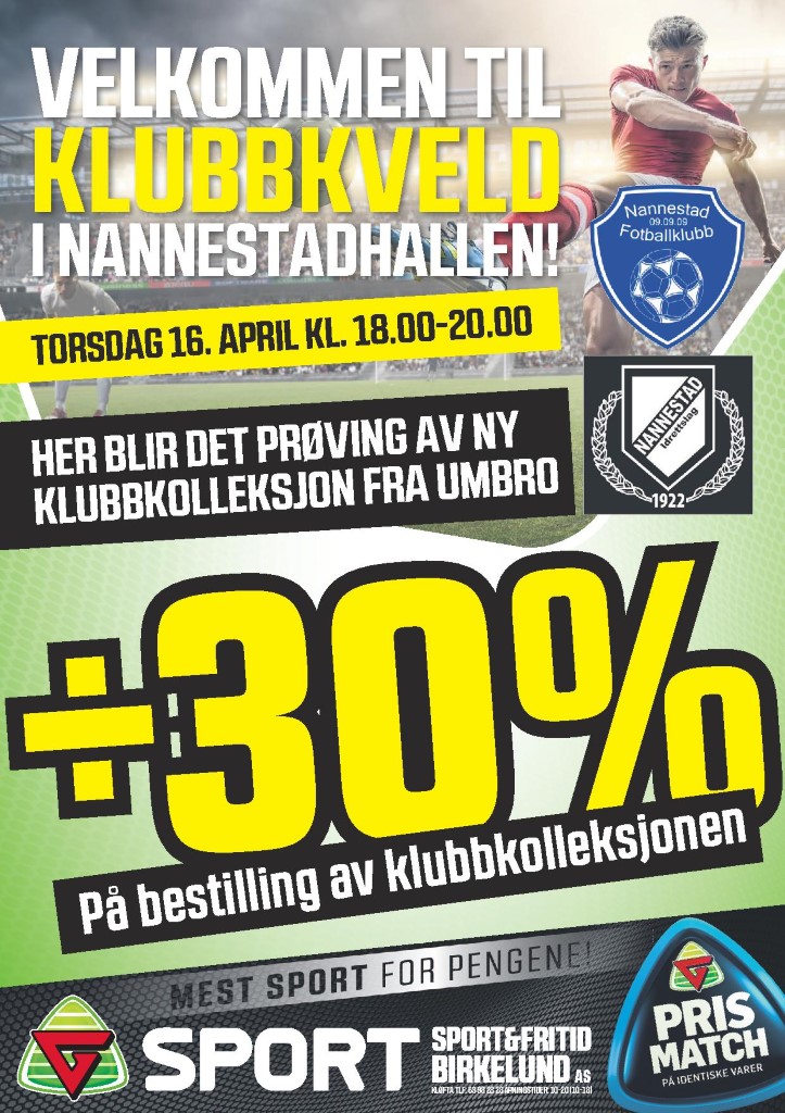 Klubbkveld på Nannestad stadion!