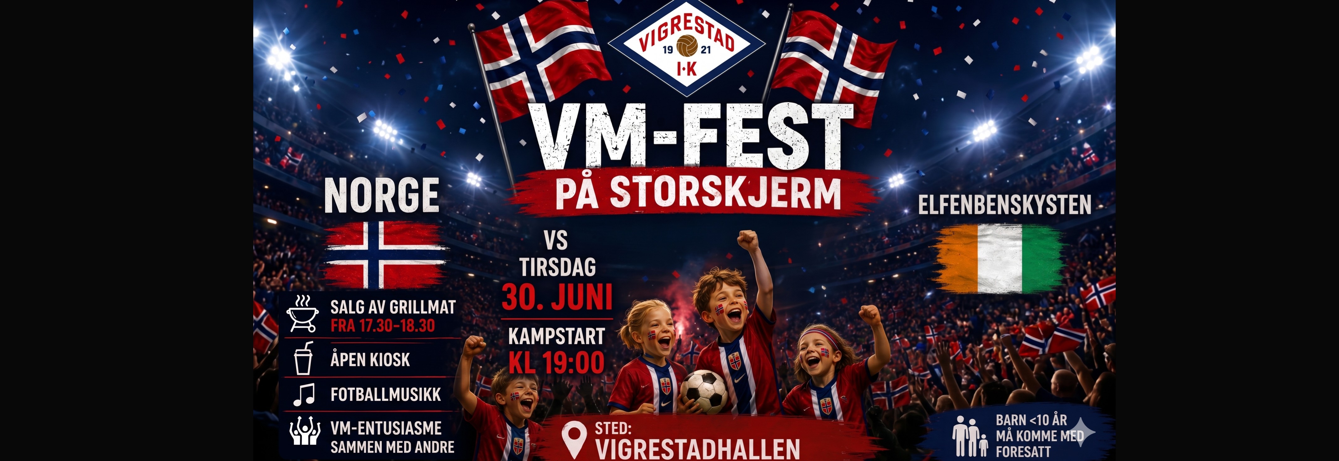 VM-fest på storskjerm