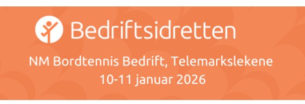 NM Bordtennis Bedrift 2026