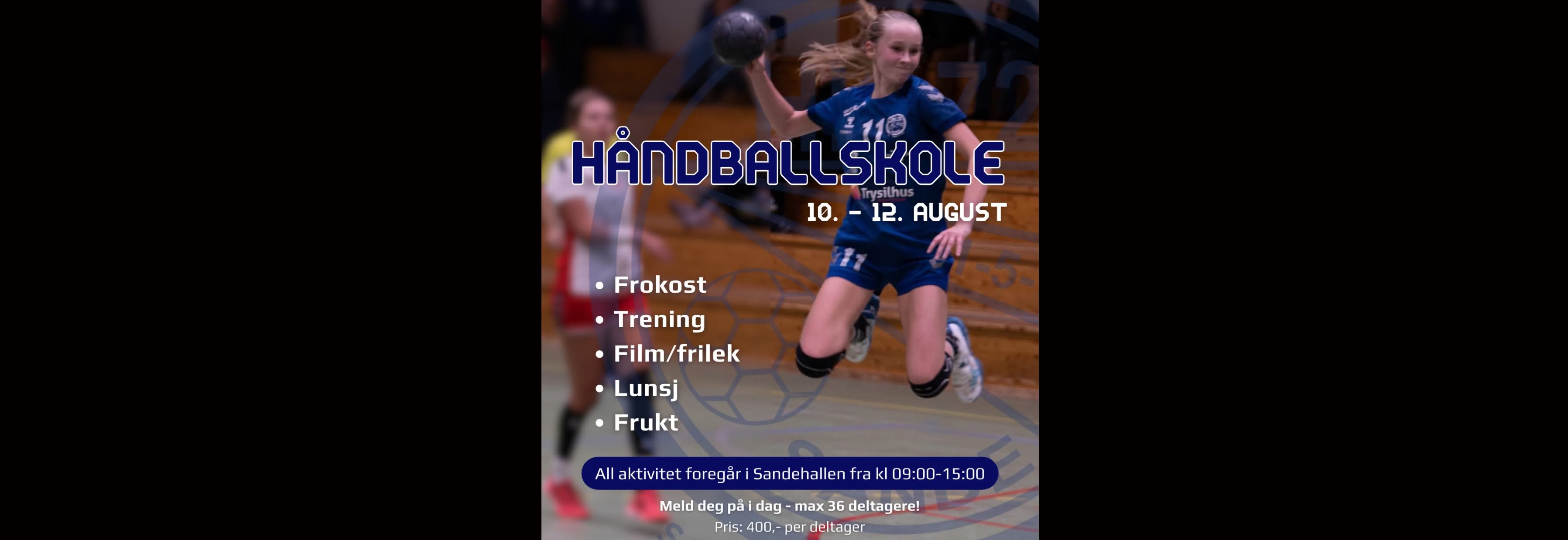 Håndballskole 10.-12. August i Sandehallen - for 2012-2017 spillere