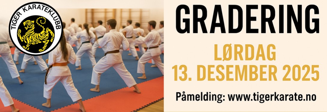 Gradering Høst 2025 Ungdom/Voksen med hvitt og gult belte