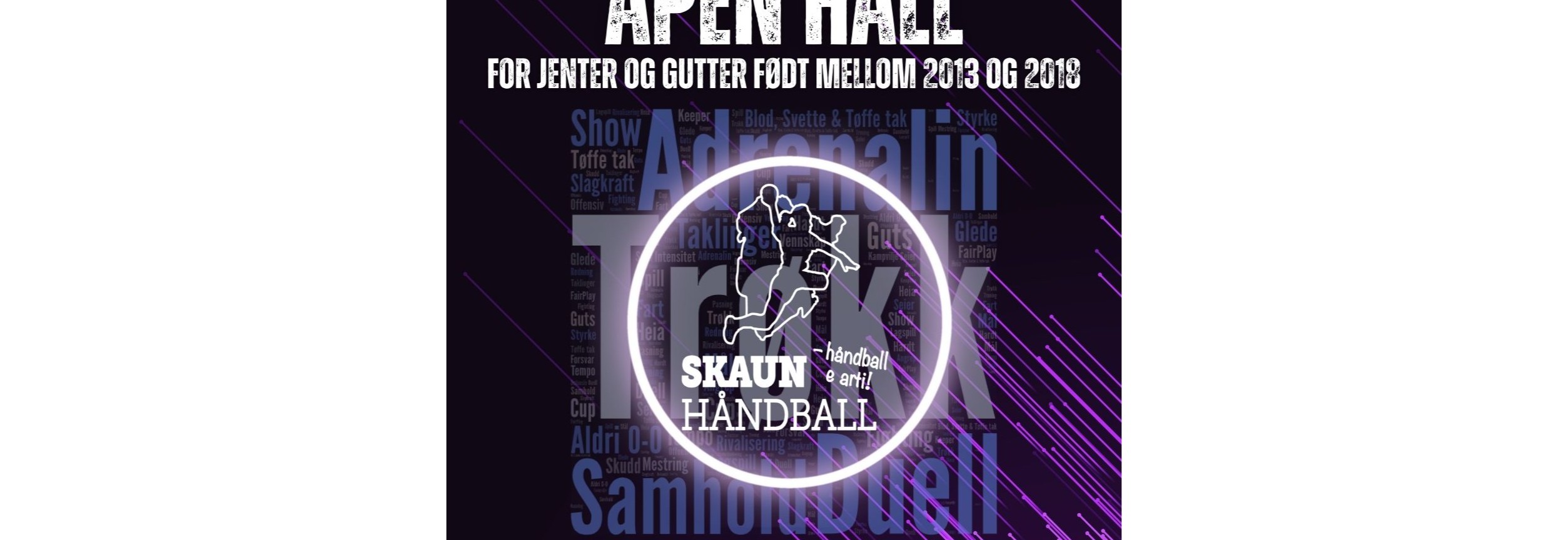 Åpen håndballhall for jenter og gutter født mellom 2013-2018