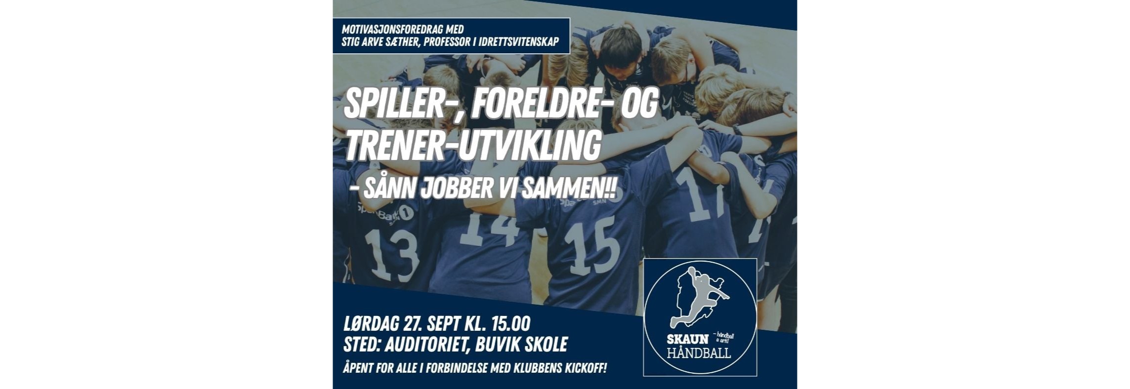 Motivasjonsforedrag med Stig Arve Sæther, professor i idrettsvitenskap