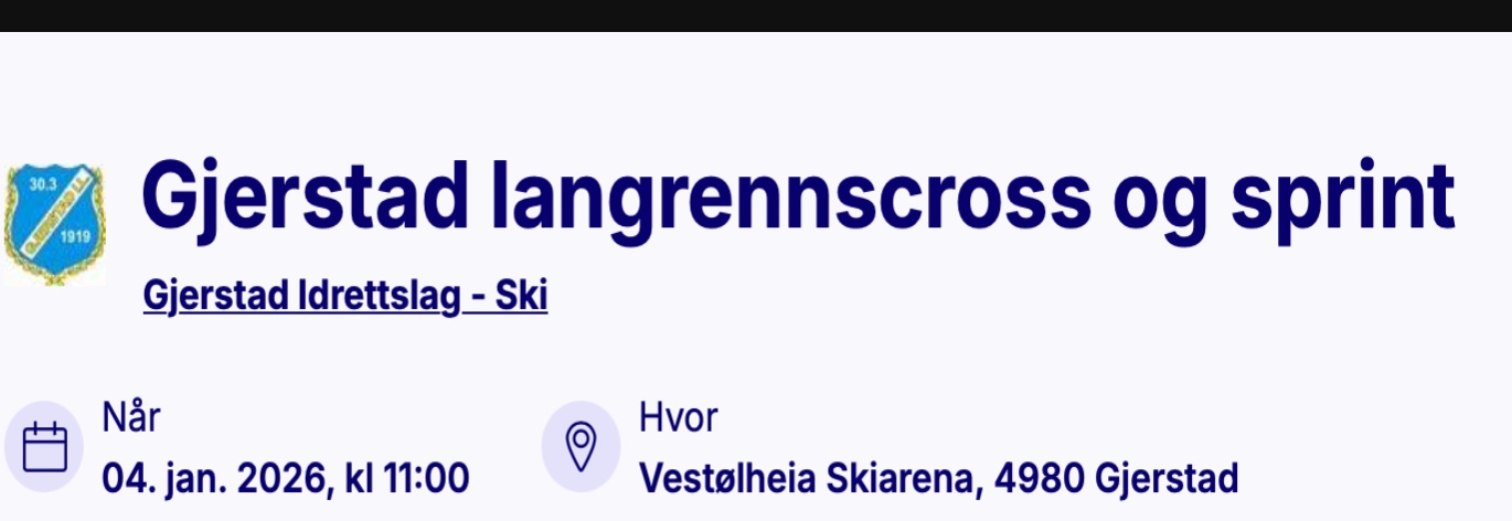 Gjerstad langrennscross og sprint.