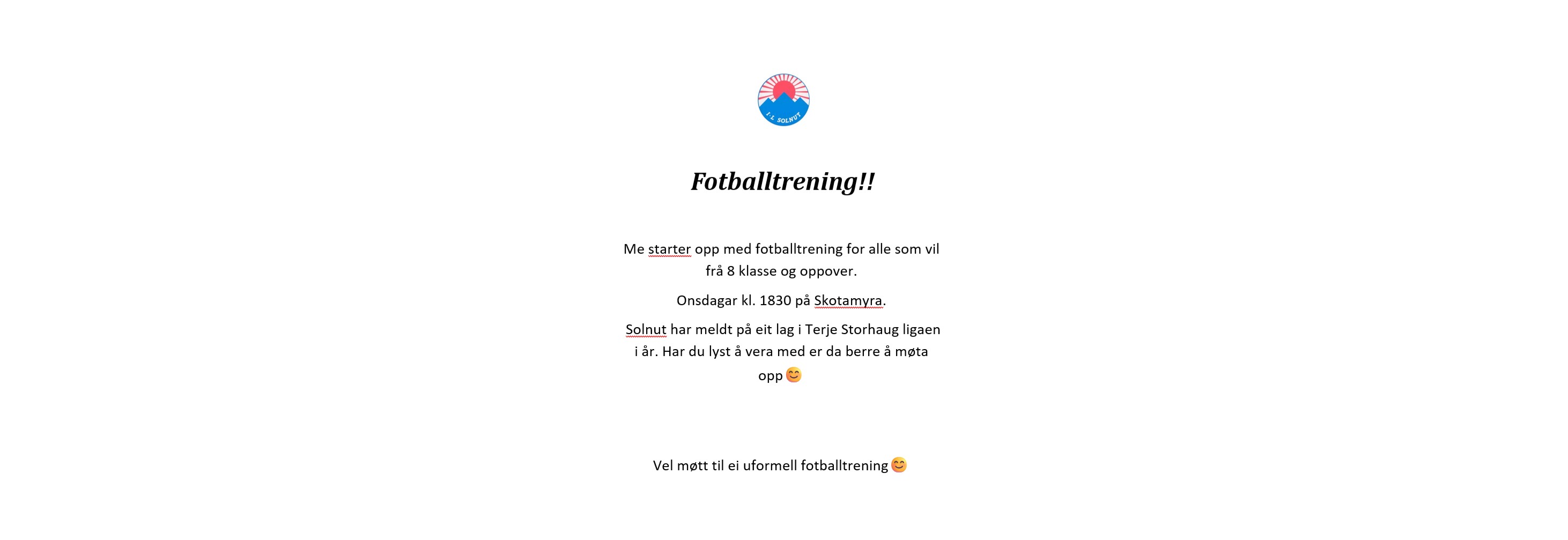 Fotballtrening