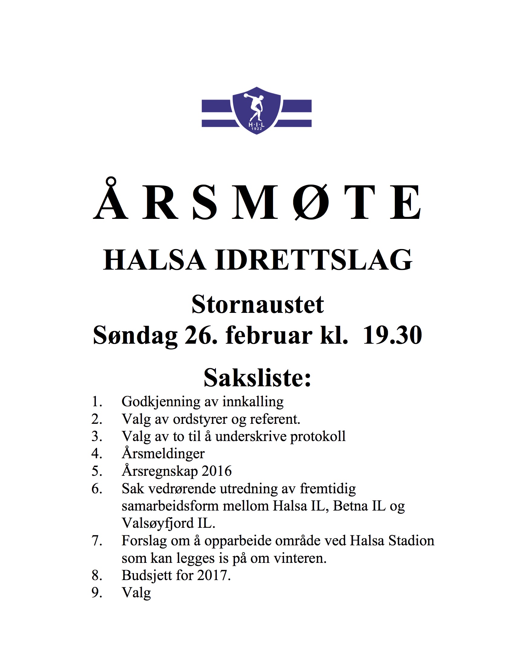 Årsmøte 2017
