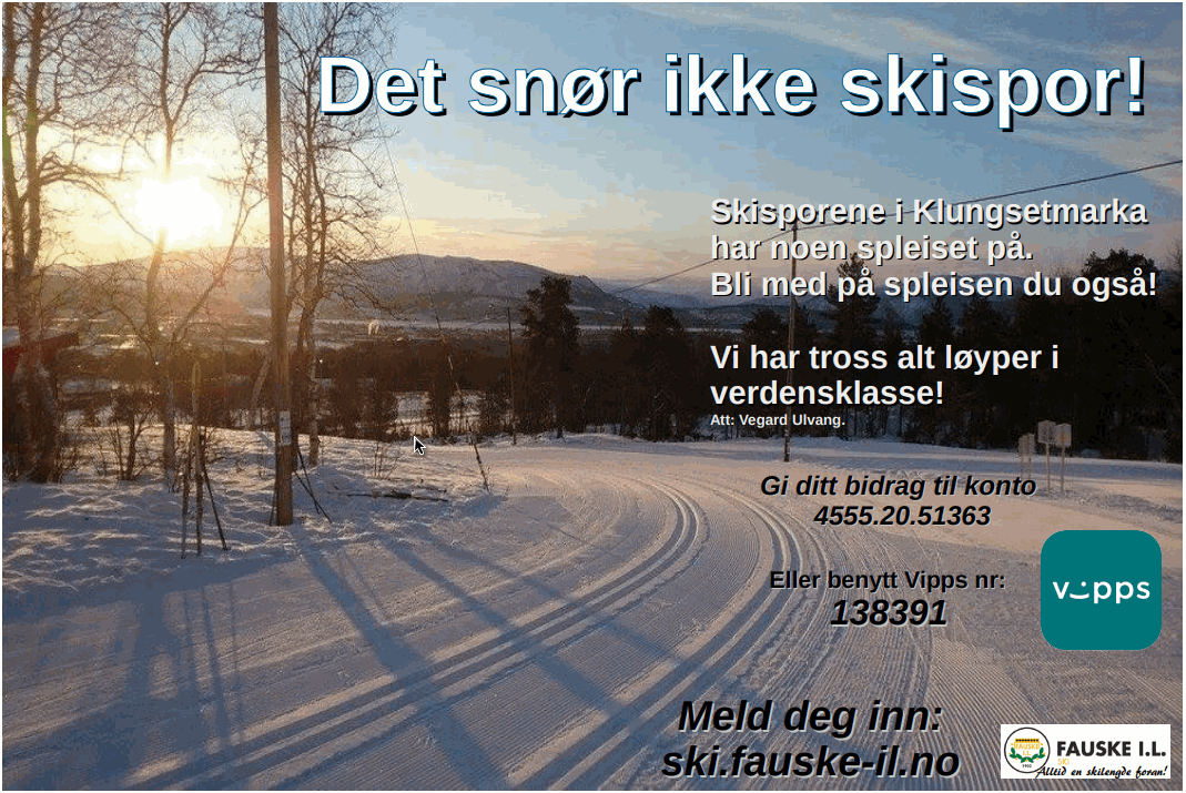 Det snør ikke skispor