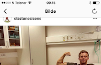 Ola Isene  skadet
