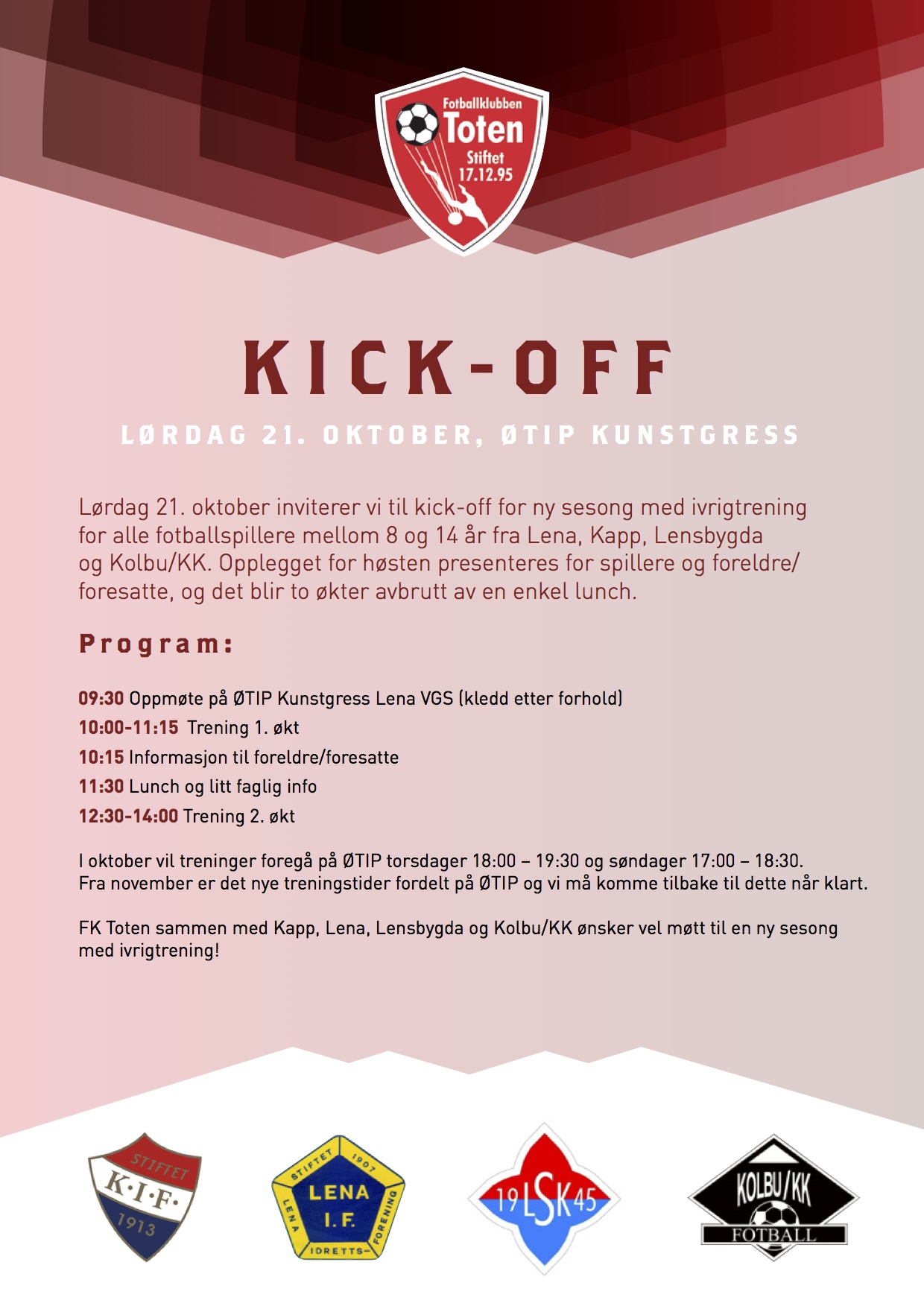 Kick-off for vinterens ivrigtrening i fotball