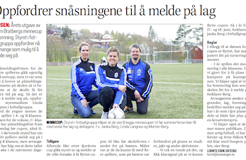 Oppfordrer snåsningene til å melde på lag til Bjørn Bratbergs minnecup 17.juni