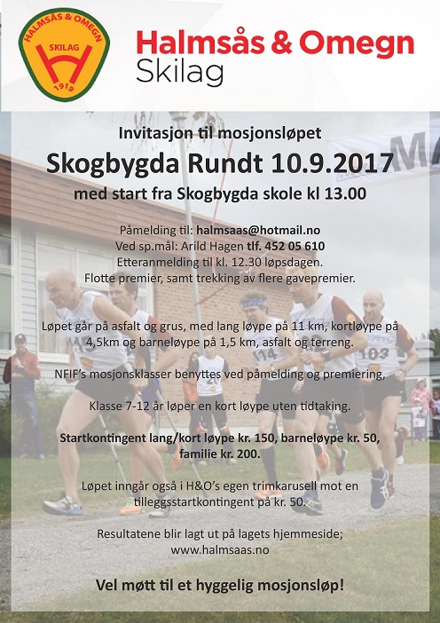 Velkommen til Skogbygda Rundt 10/9-2017