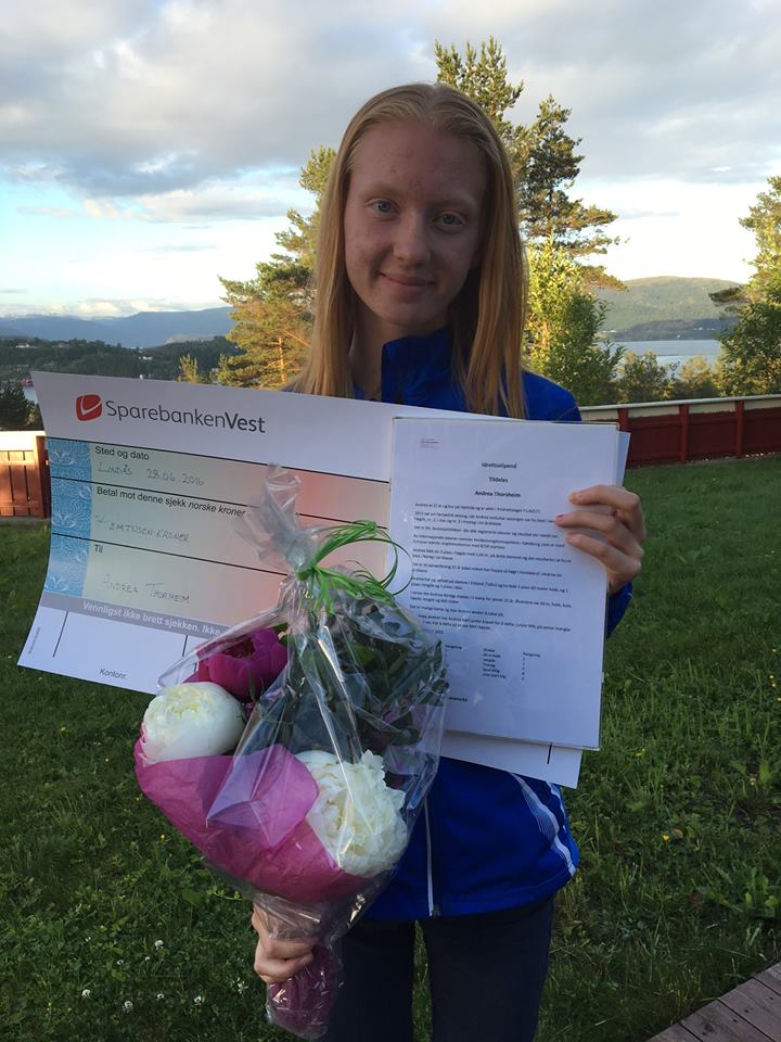 Idrettsstipend til Andrea Thorsheim